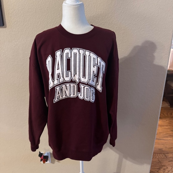 Preowned Racquet and Jog MAroon Sweatshirt Size M - Picture 3 of 4